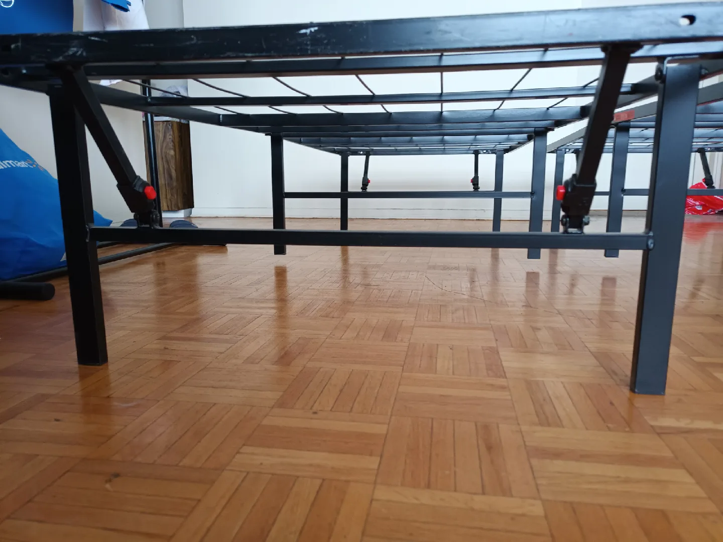 Foldable Bed Frame (Steel) Queen Size + wing nuts, screws image indicator(7)