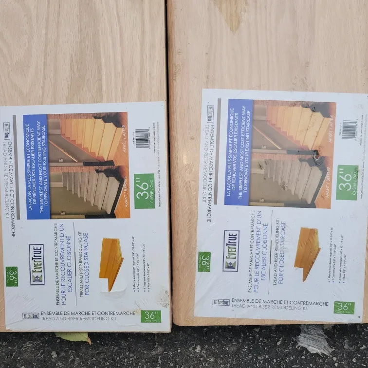 EverTrue 36" Tread and Riser Remodeling Kit - Oak