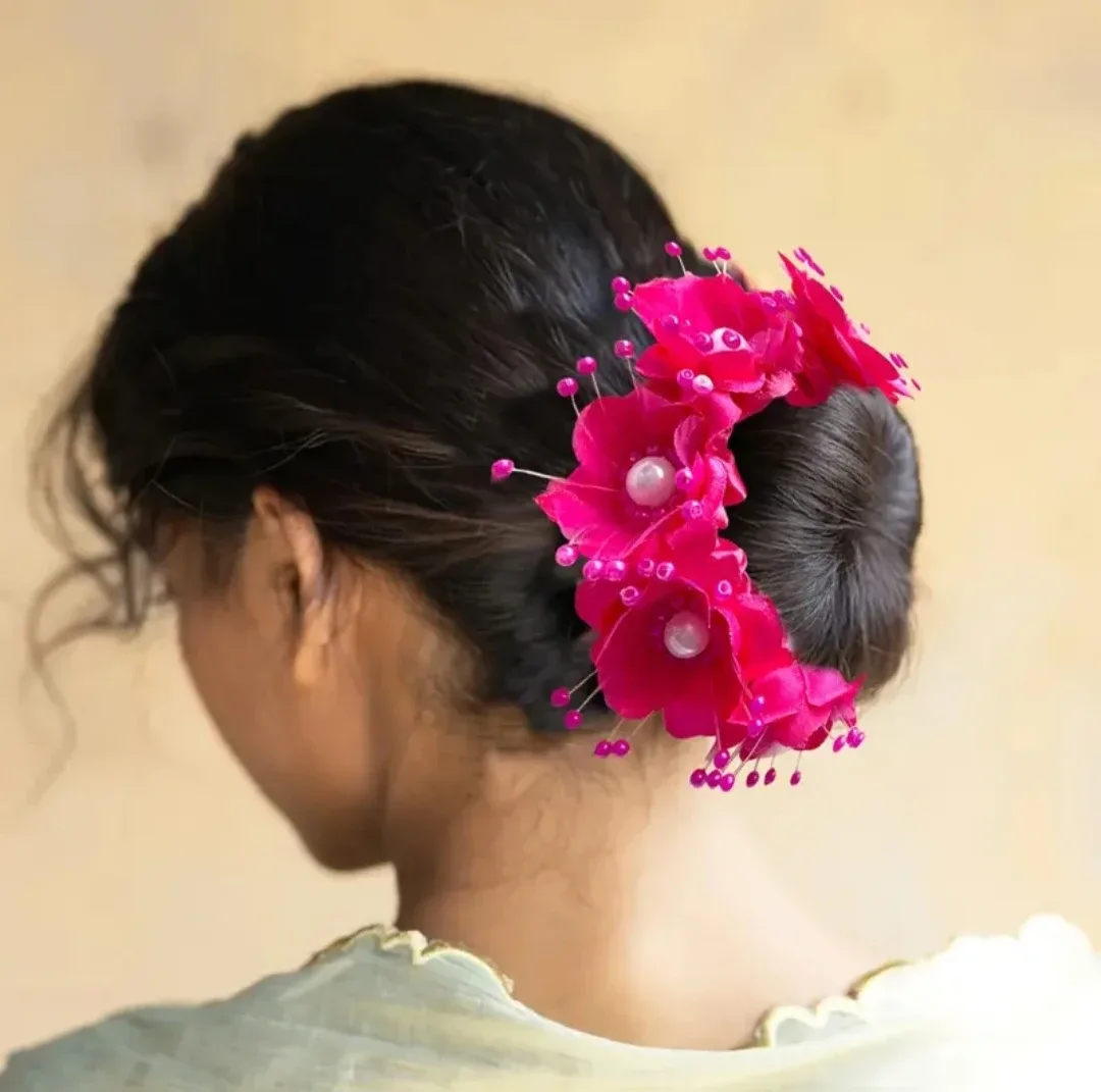 Floral Bun Maker hair bands thumbnail