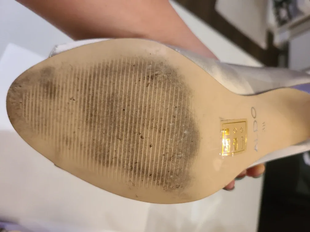 ALDO Silver Embellished Heels - Size 38/7.5 image indicator(4)