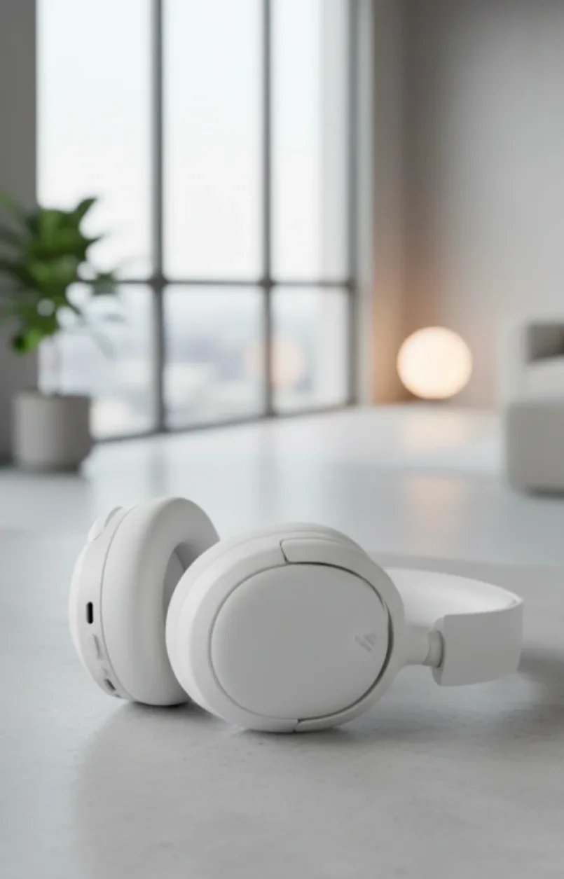 Edifier W820NB Wireless Headphones ANC pro- White image indicator(5)