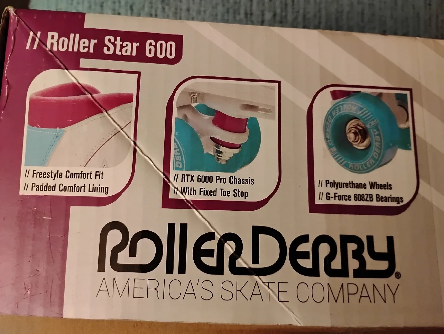ROLLER DERBY ROLLER STAR 600 QUAD SKATES, WOMEN'S SIZE 8 image indicator(4)