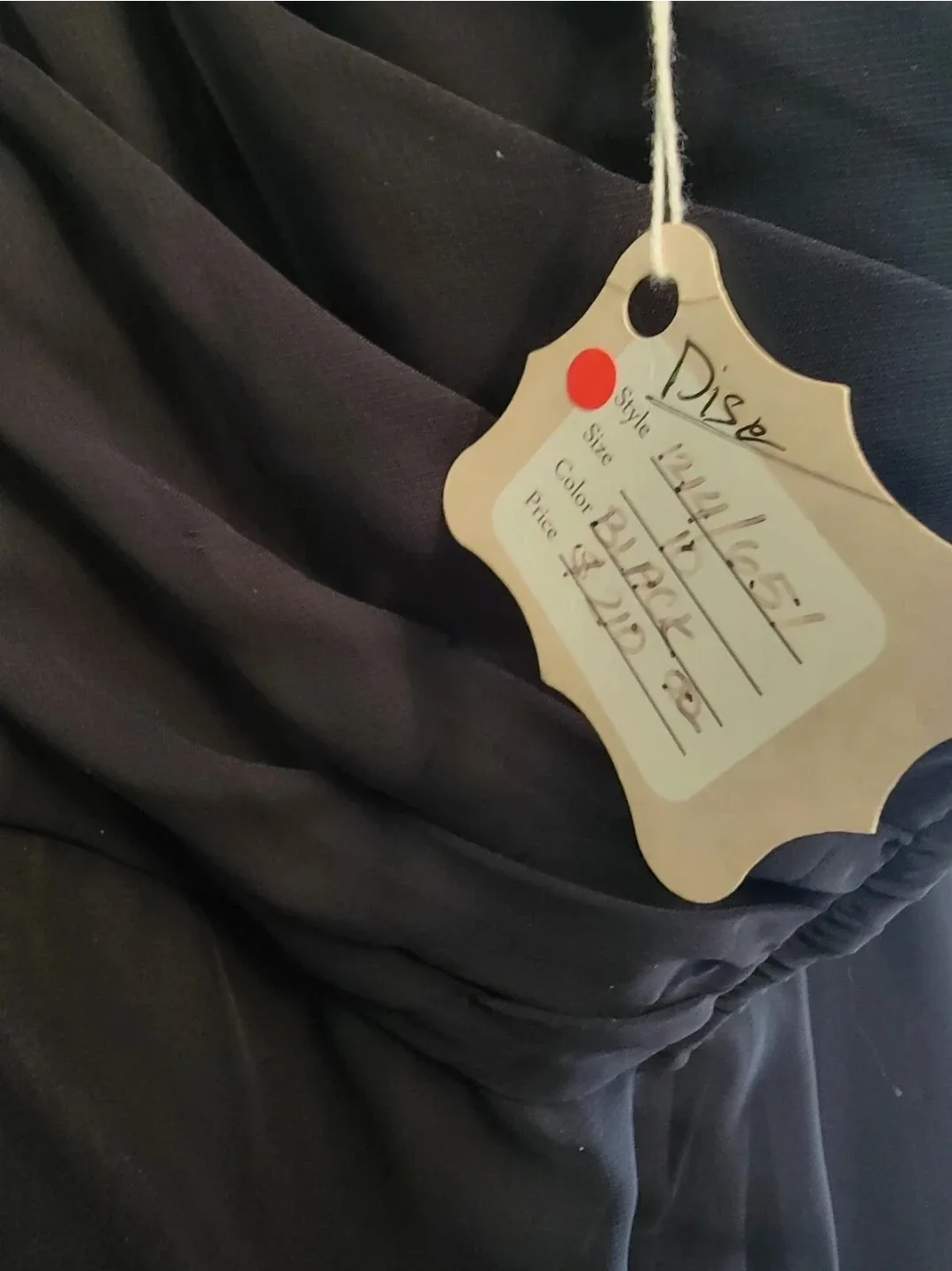 Mori Lee Black Chiffon Bridesmaid Dress NWT Formal Gown Size 10 image indicator(7)