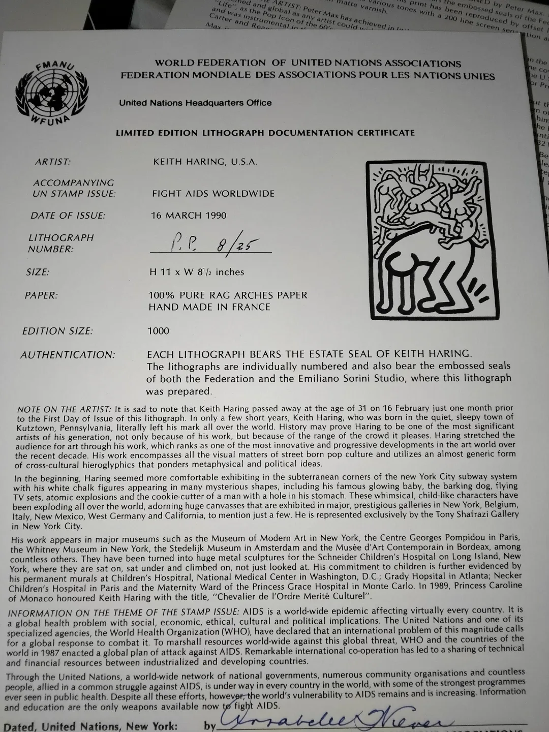 Keith Haring 'Untitled' Lithograph image indicator(3)