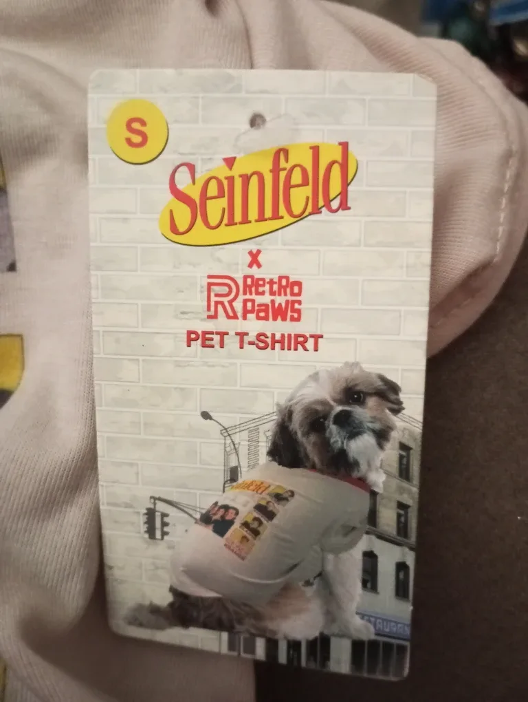 New Seinfeld Retro Paws Pet T-Shirt Size S image indicator(2)
