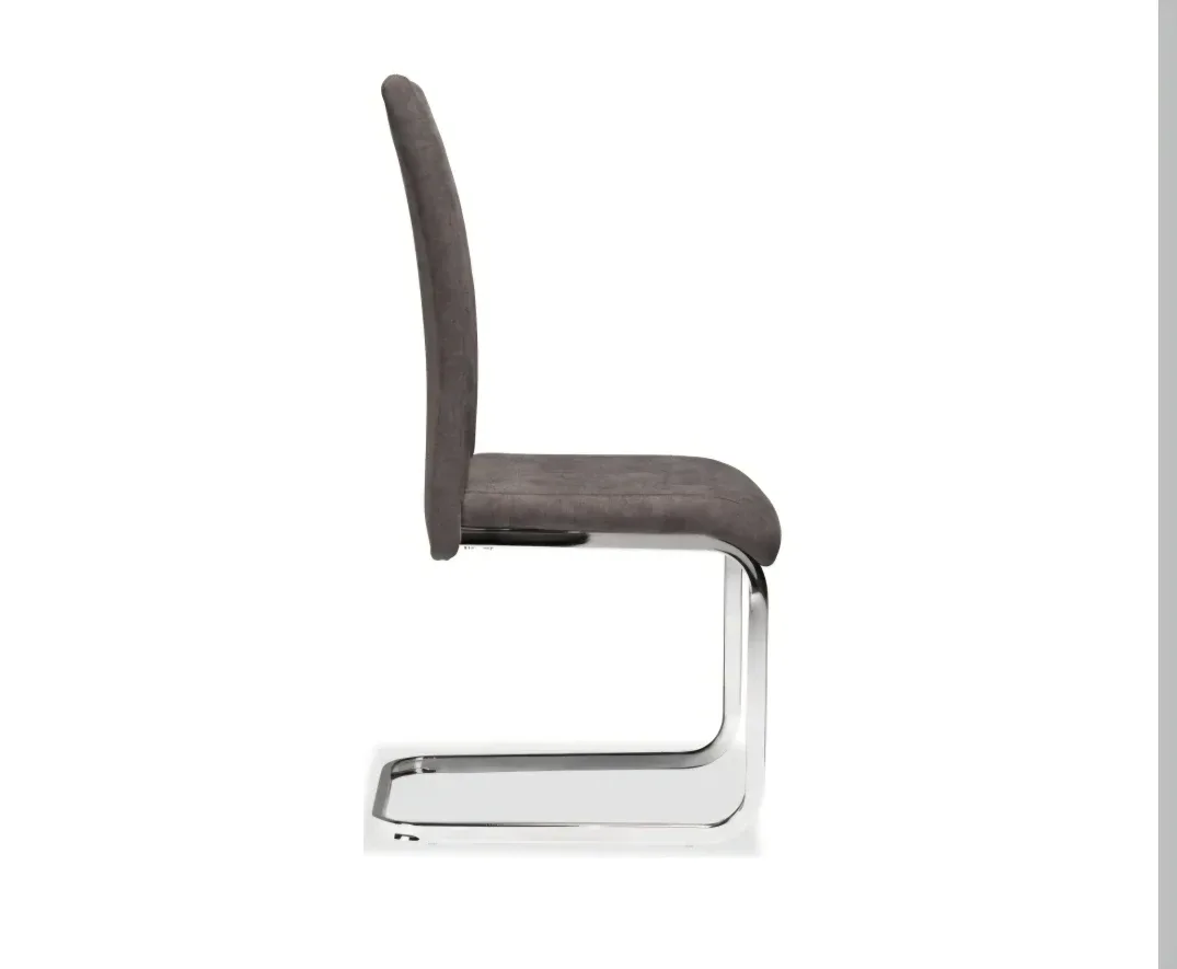 Grey Dining Chair with Chrome Legs image indicator(3)