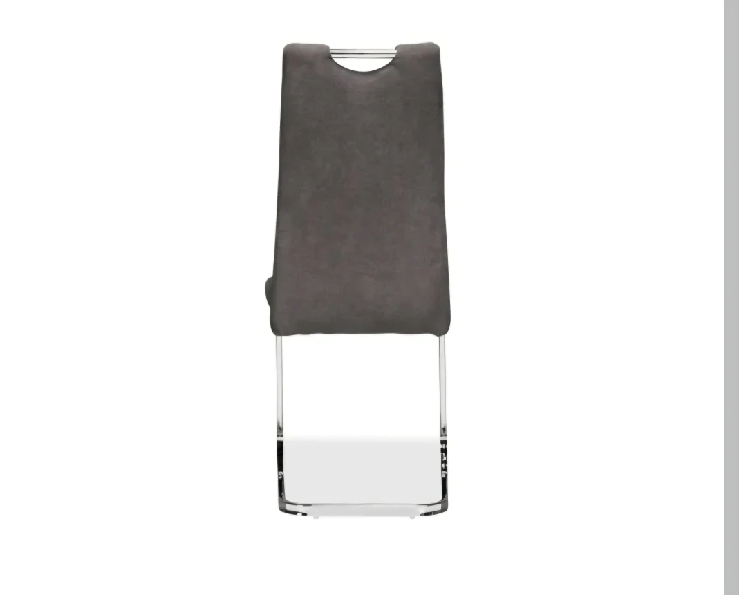 Grey Dining Chair with Chrome Legs - photo 4
