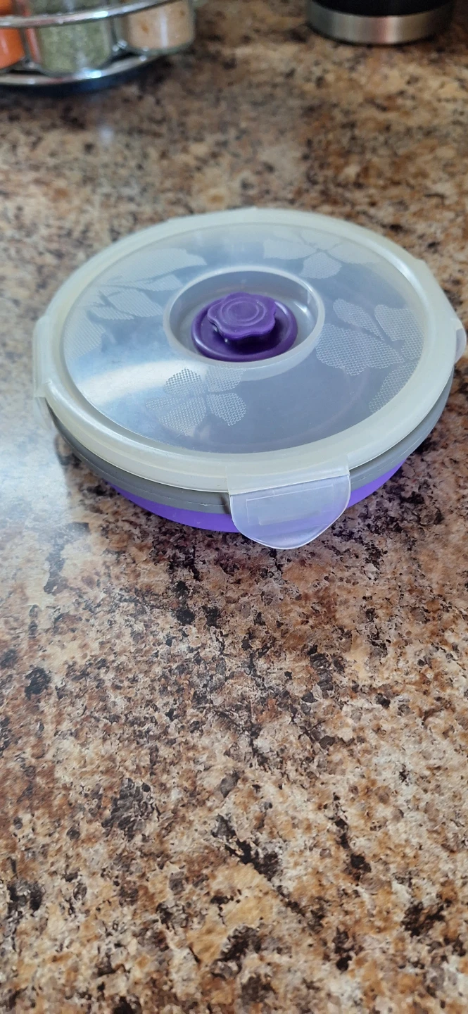 Purple Collapsible Food Container - photo 3