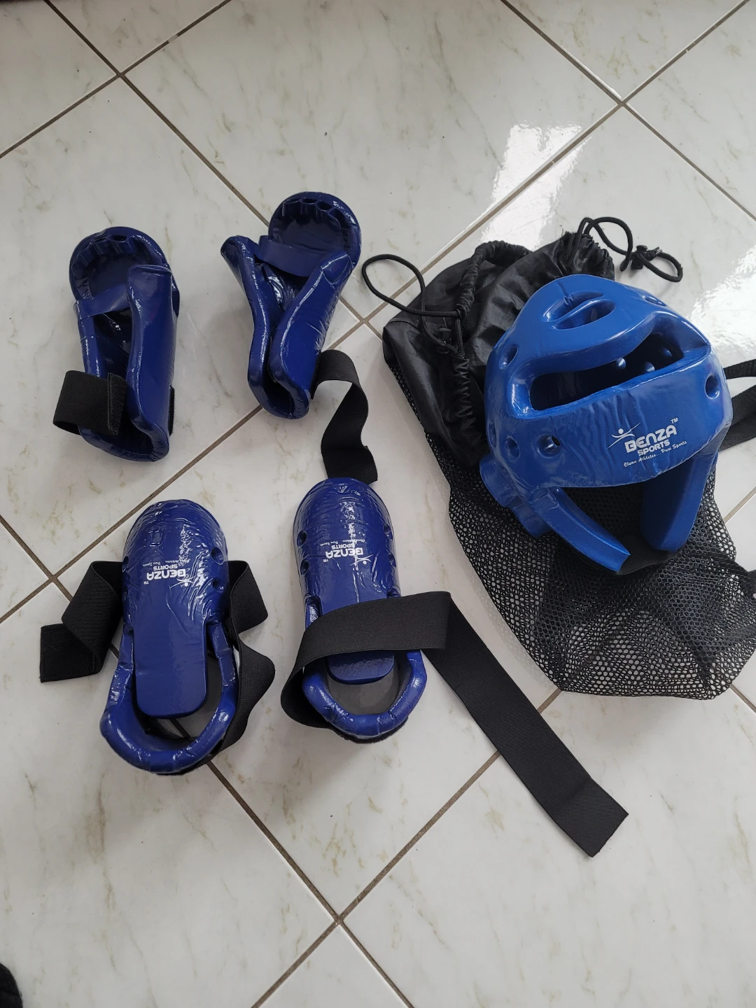 BENZA Sports Blue Martial Arts Protective Gear Set