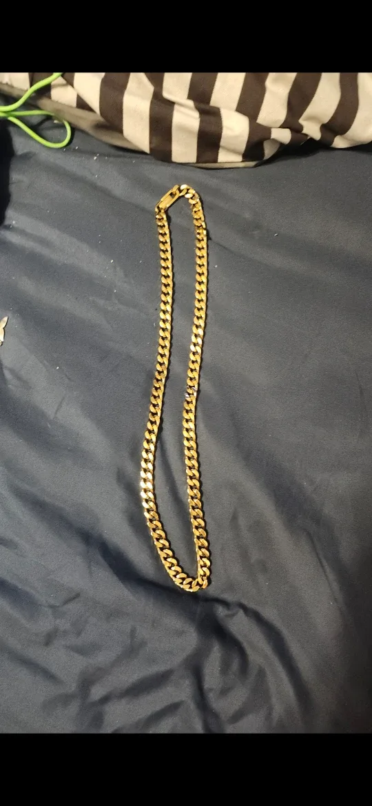 ARZ Steel Gold Chain Necklace