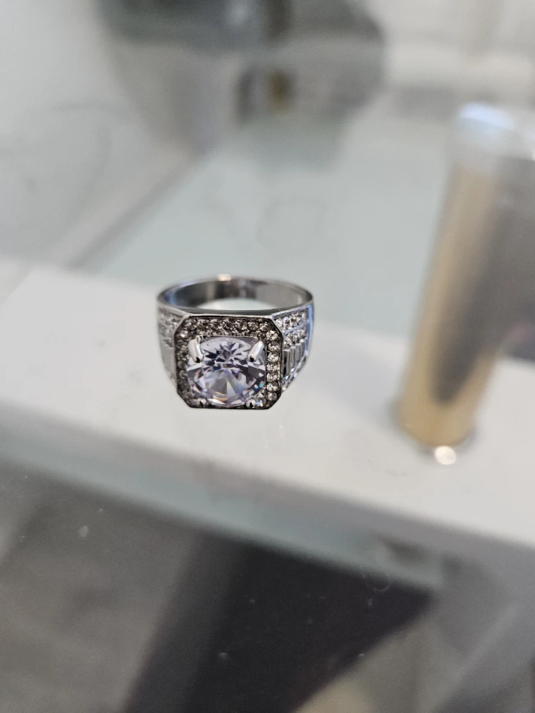 Silver Ring with Clear Stone - photo 2