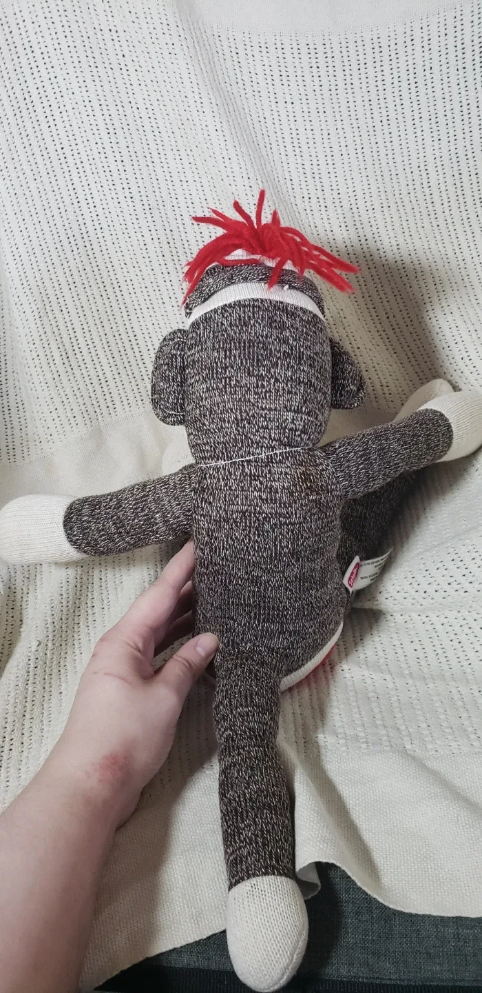 Sock Monkey Stuffed Animals - 1 Medium and 1 Small image indicator(3)