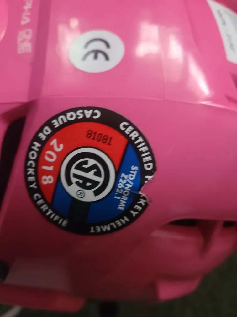 Kids' Hockey Helmet Warrior - Alpha One Youth Combo Pink image indicator(10)