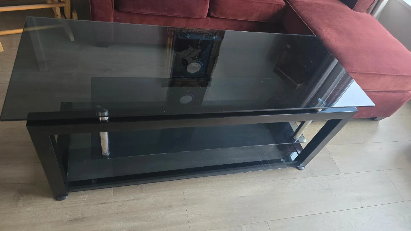 Black Glass Top Coffee Table image indicator(2)