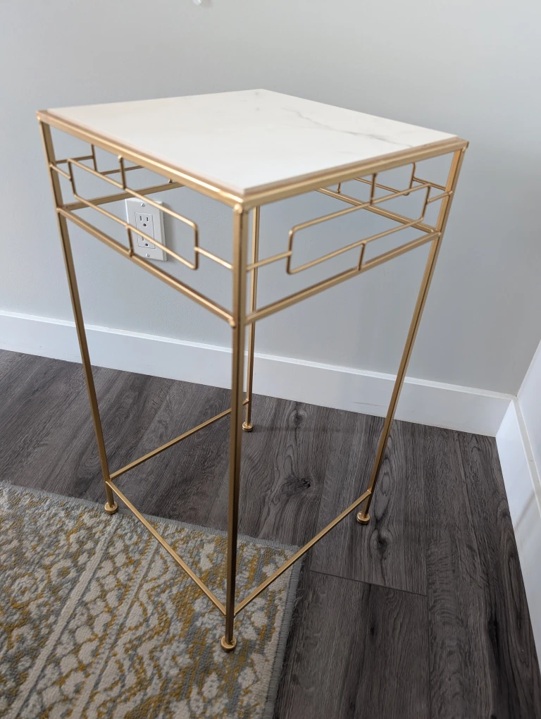 Gold & Marble Accent Table
