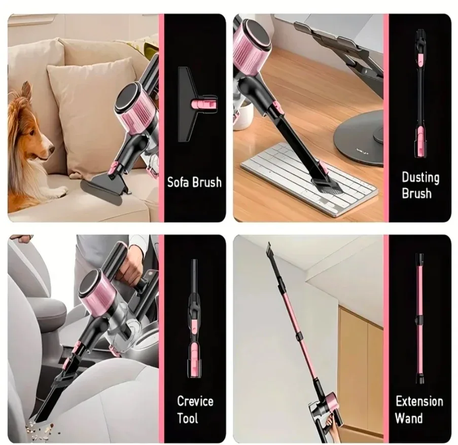 Cordless Stick Vacuum Cleaner - Pink image indicator(3)