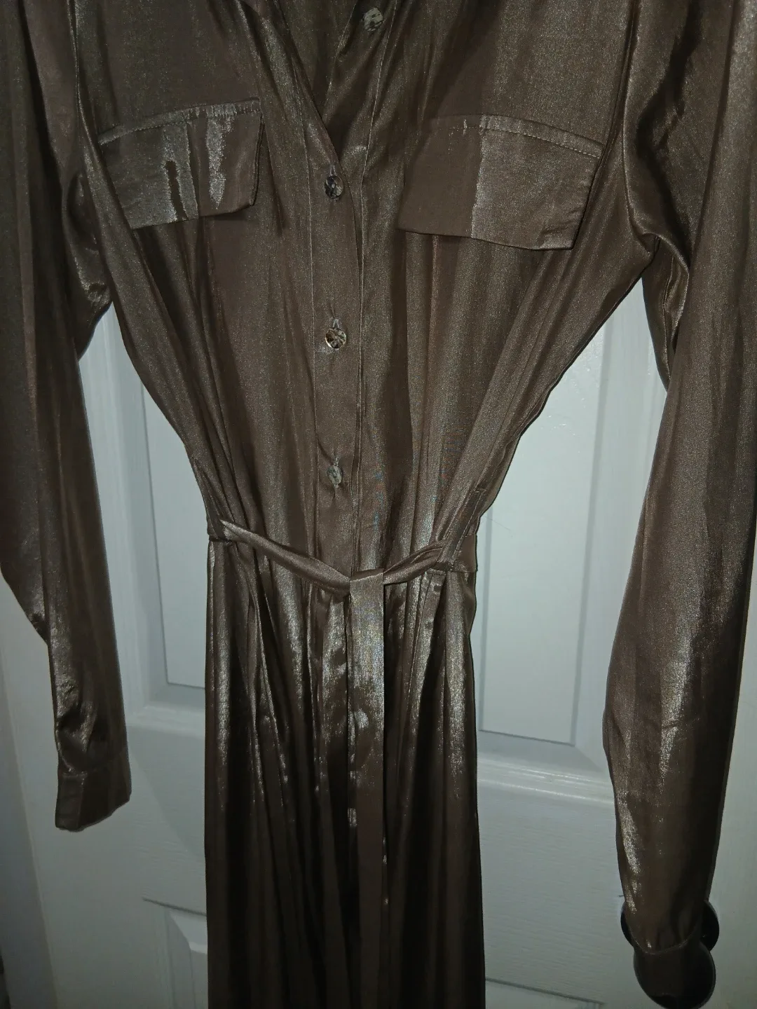 Modesty Brown Shirt Dress image indicator(2)