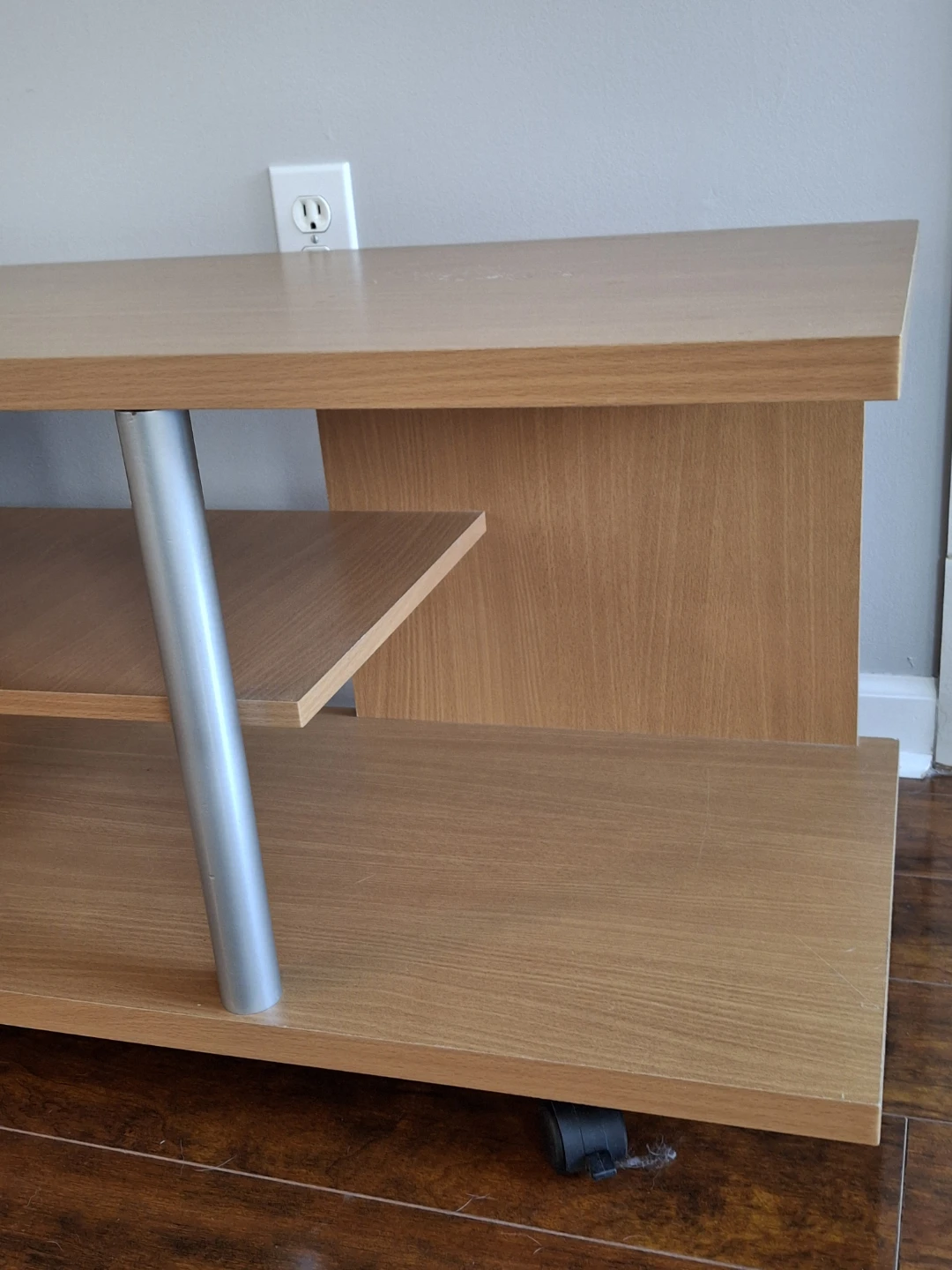 Wooden TV Stand with Wheels - photo 3