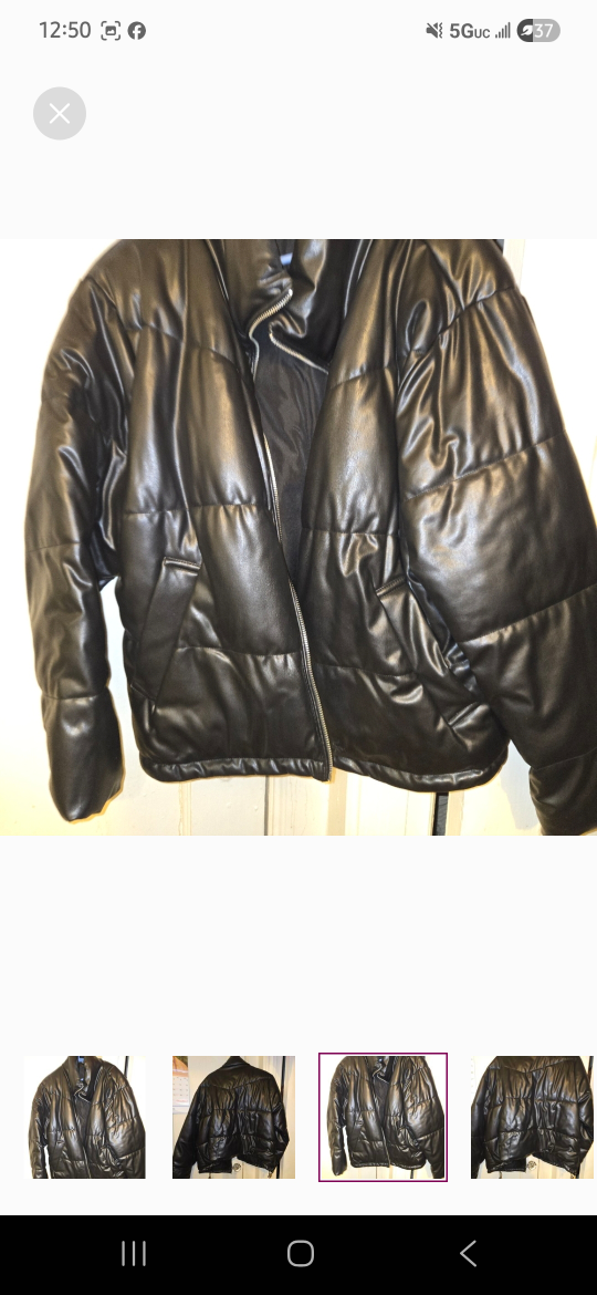 women H&M black puffer jacket size large /XL - photo 4