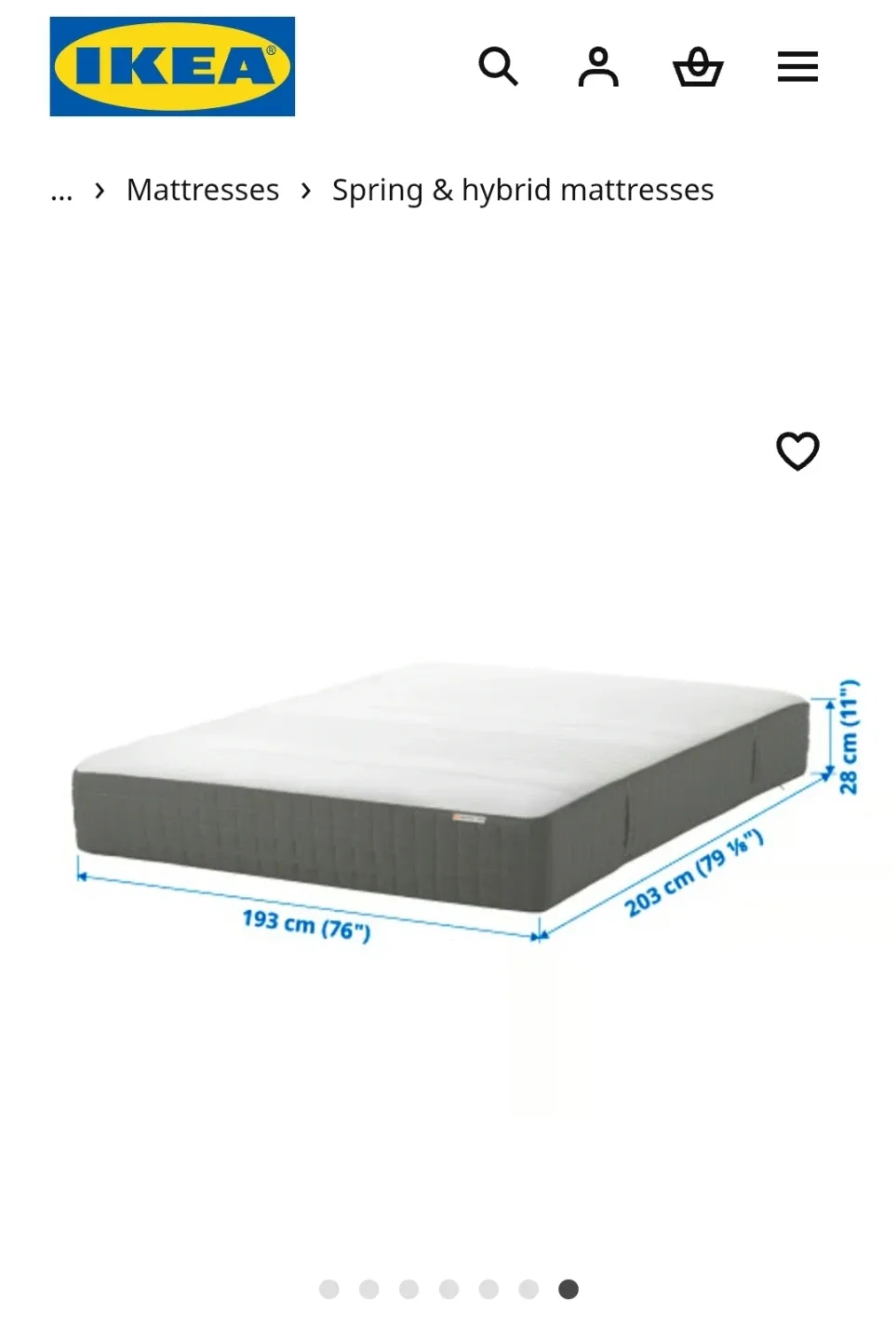 IKEA King Size Mattress ONLY image indicator(3)