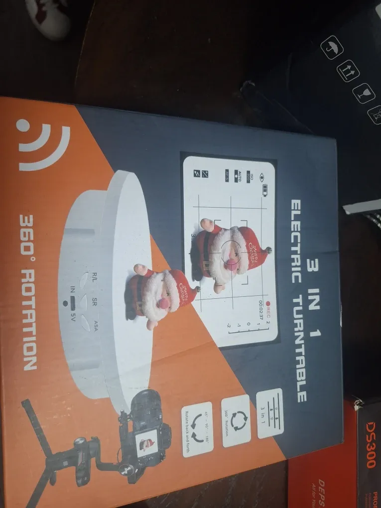 3 in 1 Electric Turntable 360° Rotation