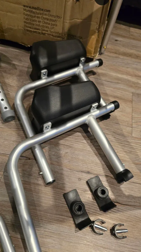 Medline Upright Folding Walker with 5" Wheels image indicator(4)