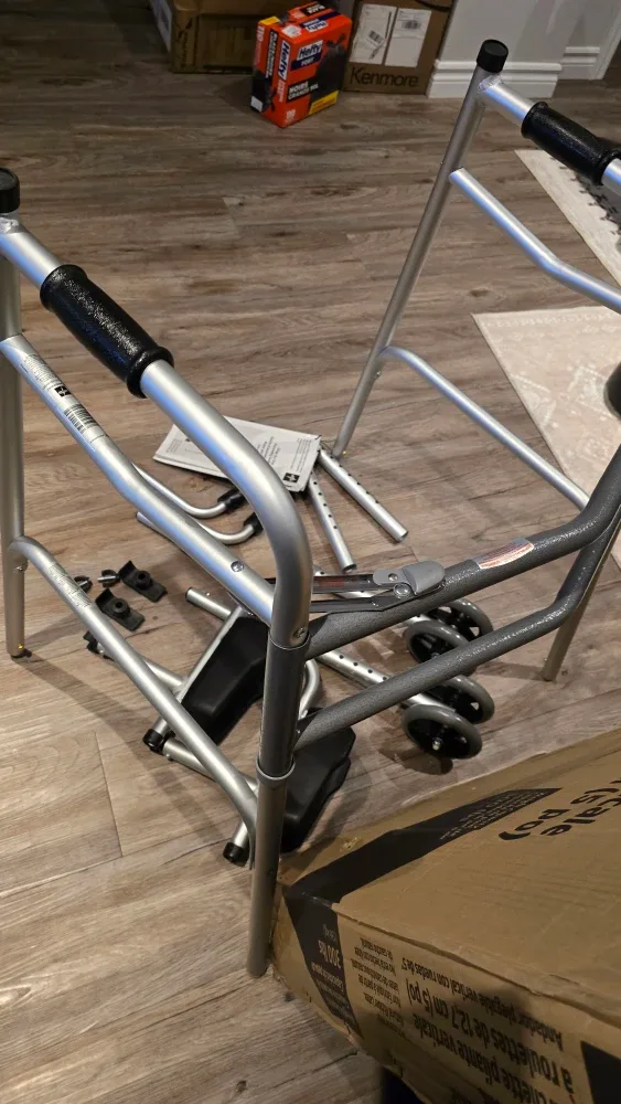 Medline Upright Folding Walker with 5" Wheels image indicator(5)