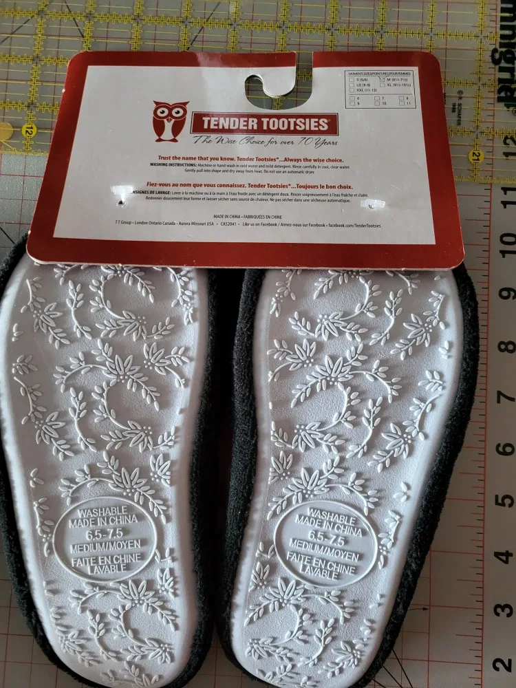 Tender Tootsies 2 Pairs Ballerina Slippers - Size M image indicator(2)