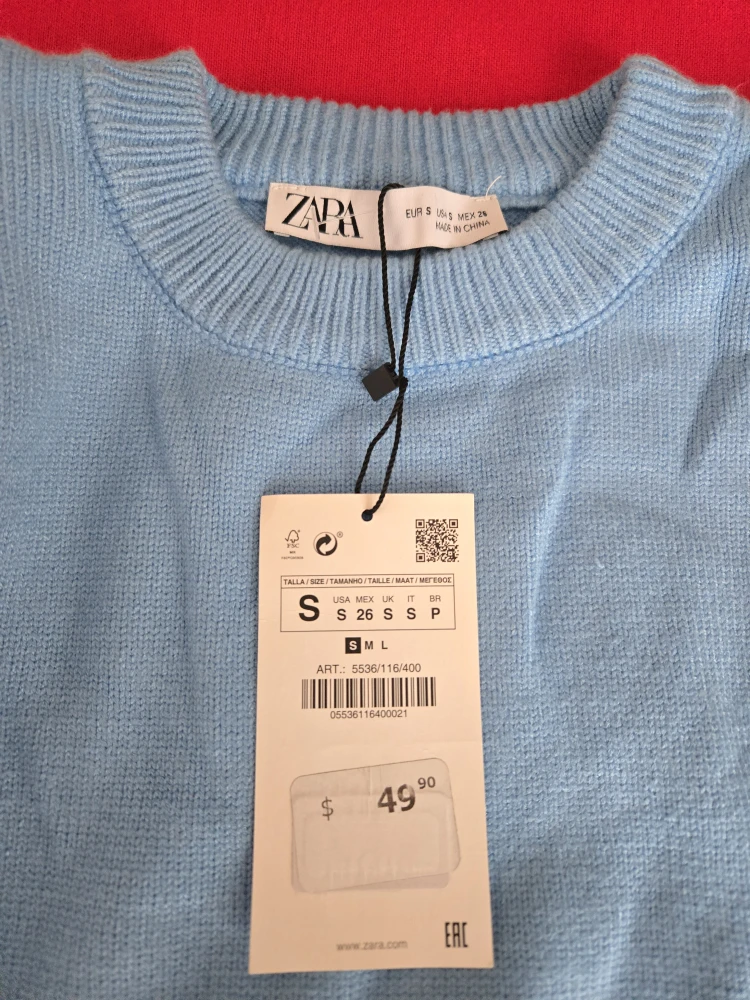 Zara Blue Knit Sweater - Size S - photo 2