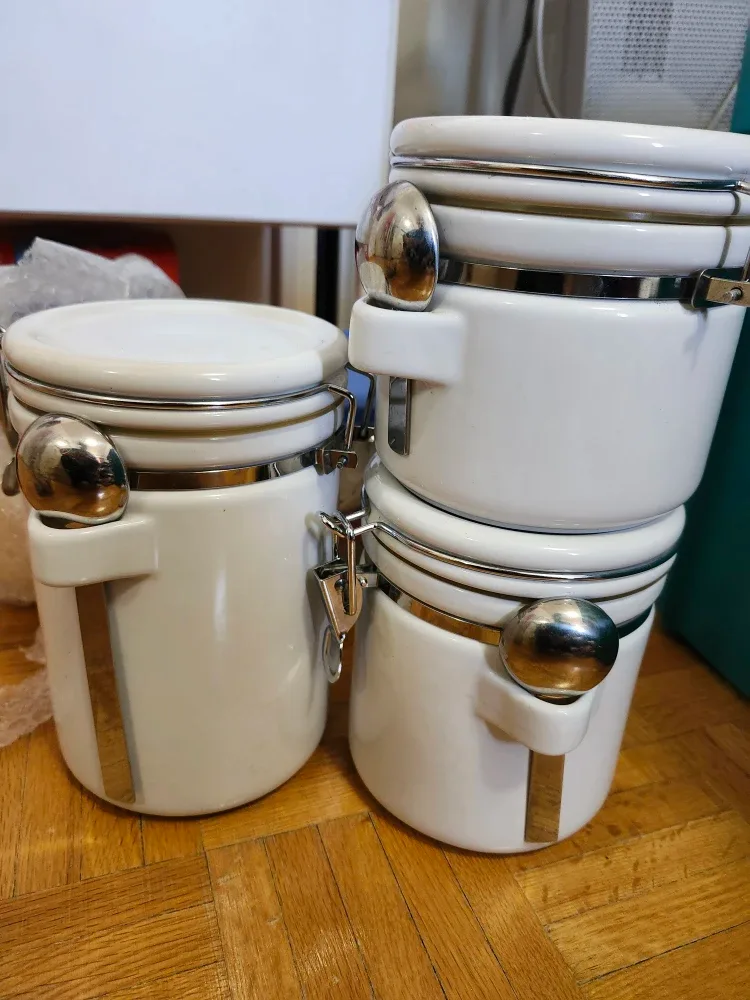 White Ceramic Canister Set