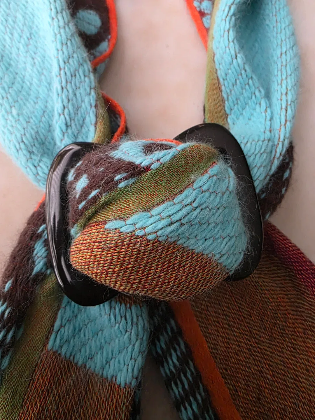 Handmade Buffalo Horn Scarf Rings - 2 Colours (Black and Brown)