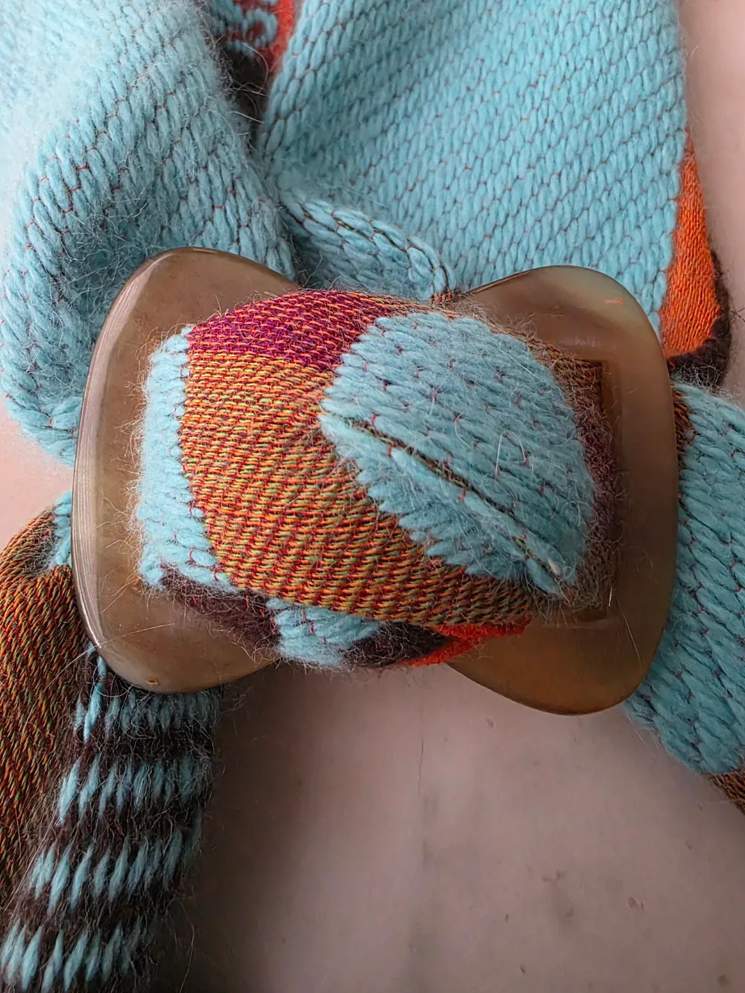 Handmade Buffalo Horn Scarf Rings - 2 Colours (Black and Brown) image indicator(5)