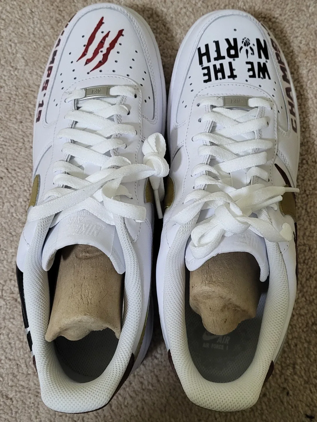 Nike Air Force 1 Custom Raptors Edition Size 11 image indicator(6)