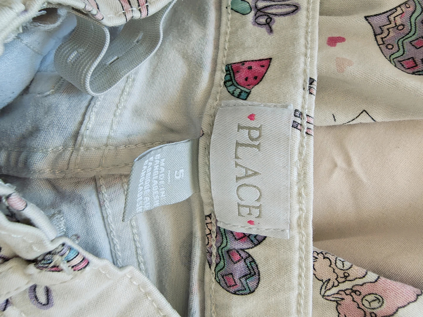 Size4- 5 Printed Denim Shorts and jeans