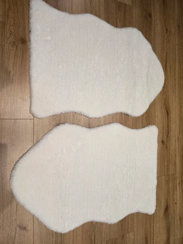 2 (two) New IKEA TOFTLUND Rug, White