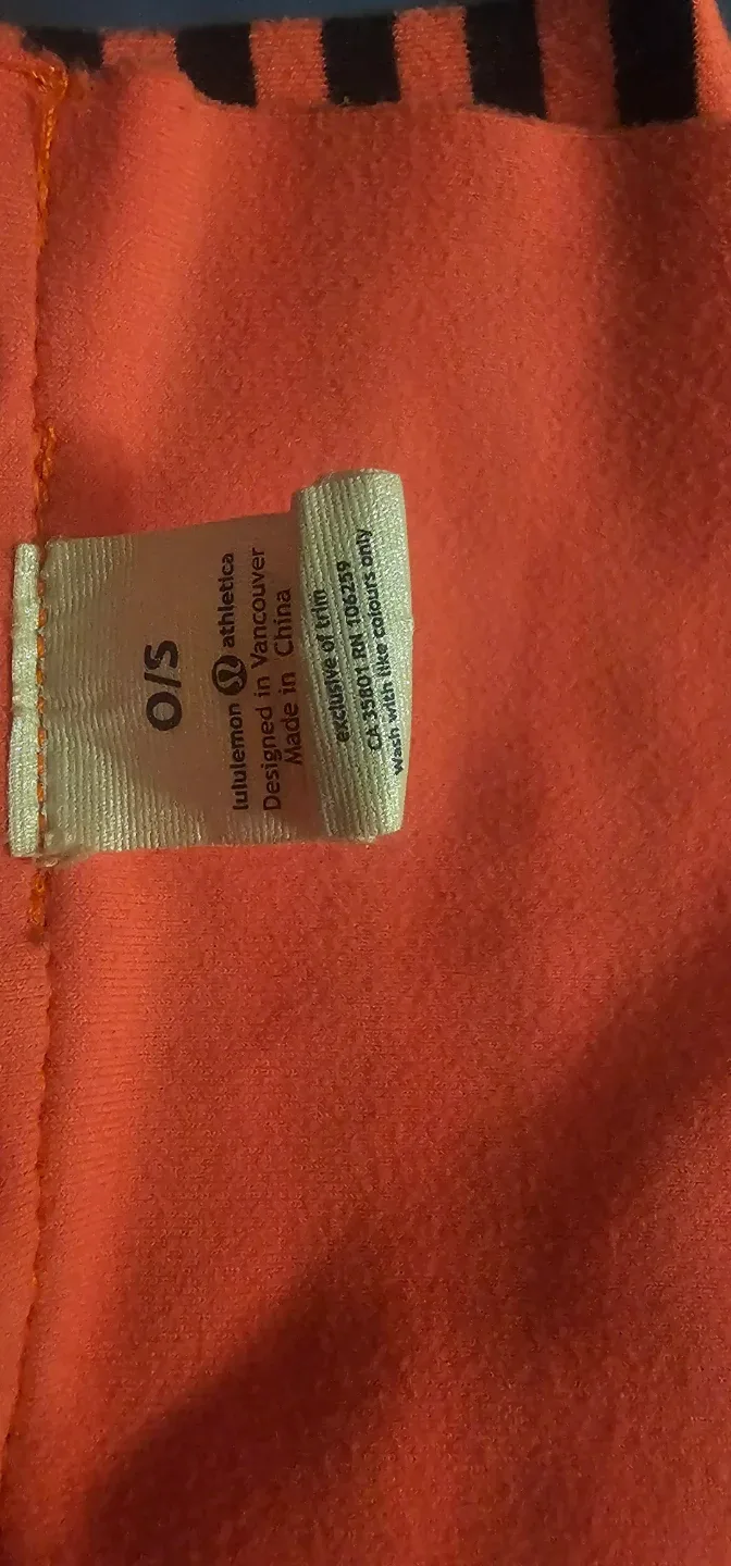 Lululemon Athletica O/S Orange & Black scarf image indicator(3)