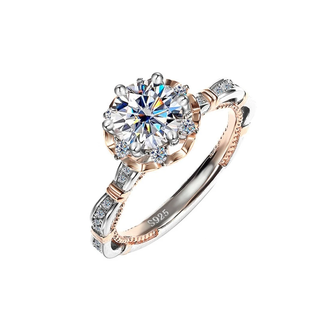 1.0carat Luna Rose Moissanite Diamond Ring - photo 3