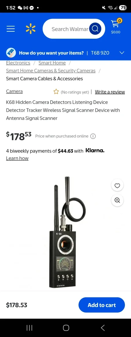 K-68 Hidden Camera Detector - Like New!