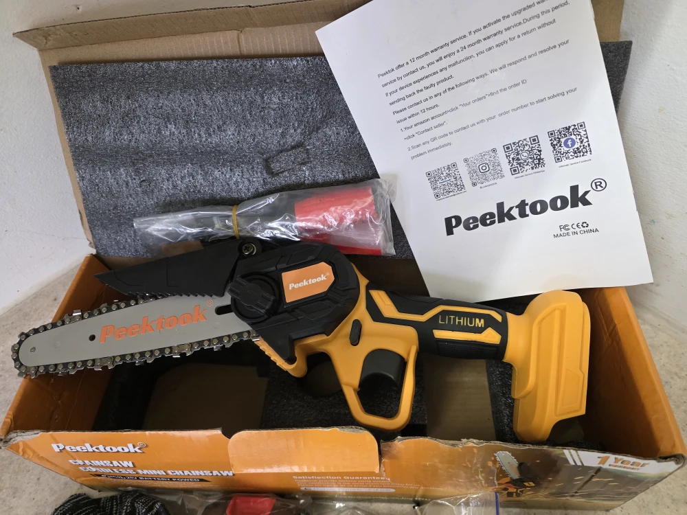 PeekTook Cordless Mini Chainsaw - NEW in box - photo 4
