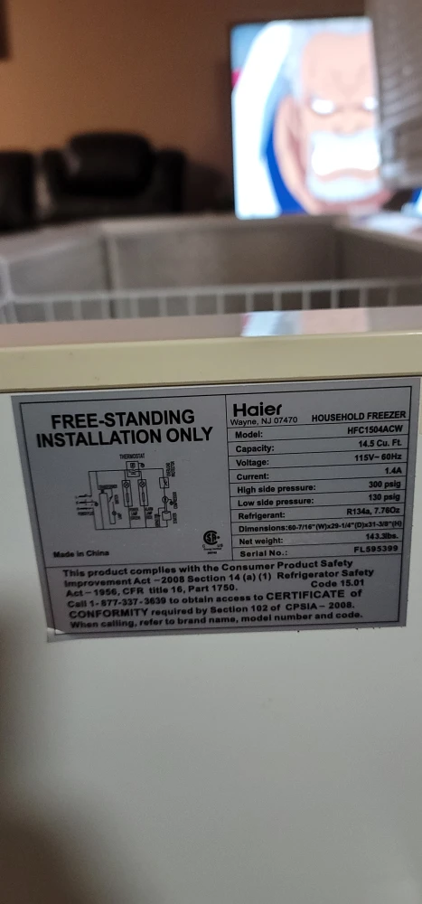 Haier 14.5 cu. ft. Chest Freezer - White - photo 5