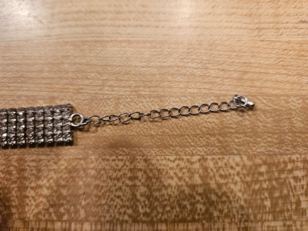 Rhinestone Choker Necklace with Crosses - photo 4