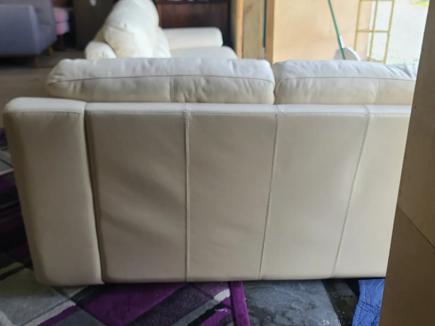 Cream Leather Sofa Set image indicator(8)