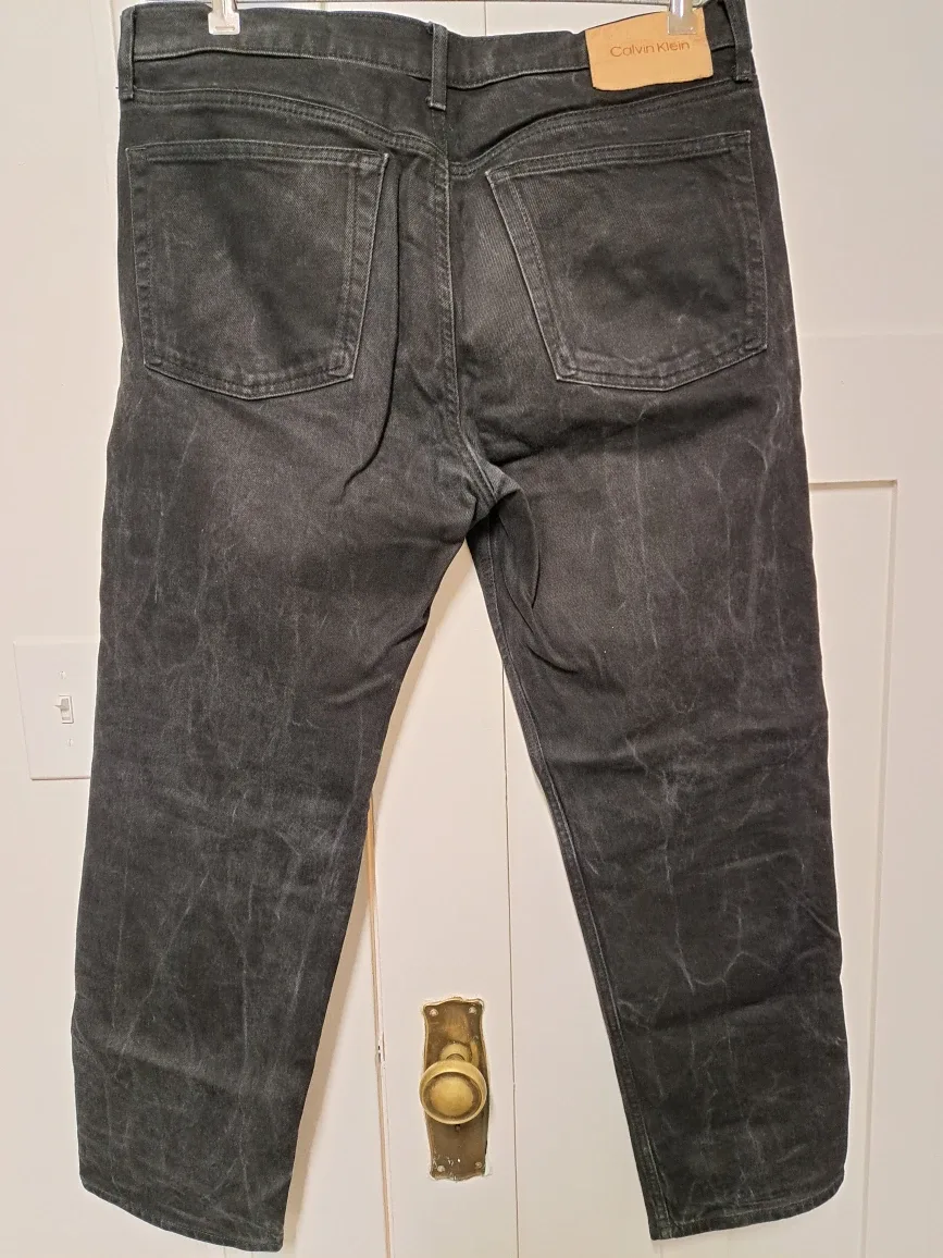 Calvin Klein Black acid wash jeans image indicator(2)
