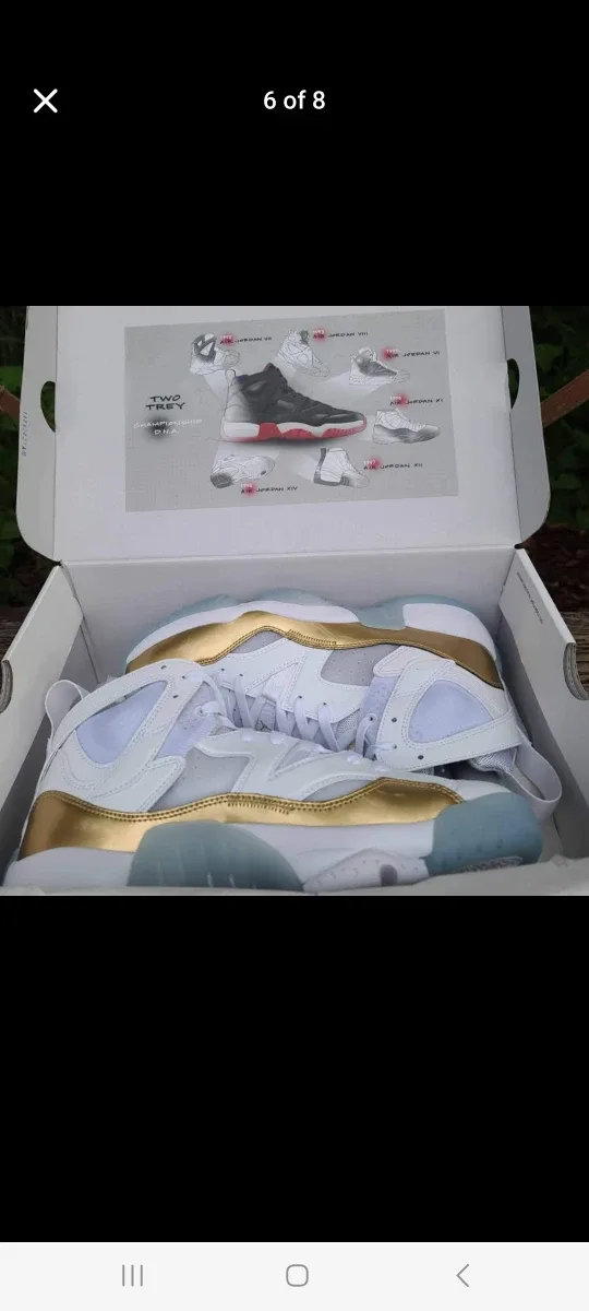 Jordan Jumpman Two Trey White/Gold image indicator(5)