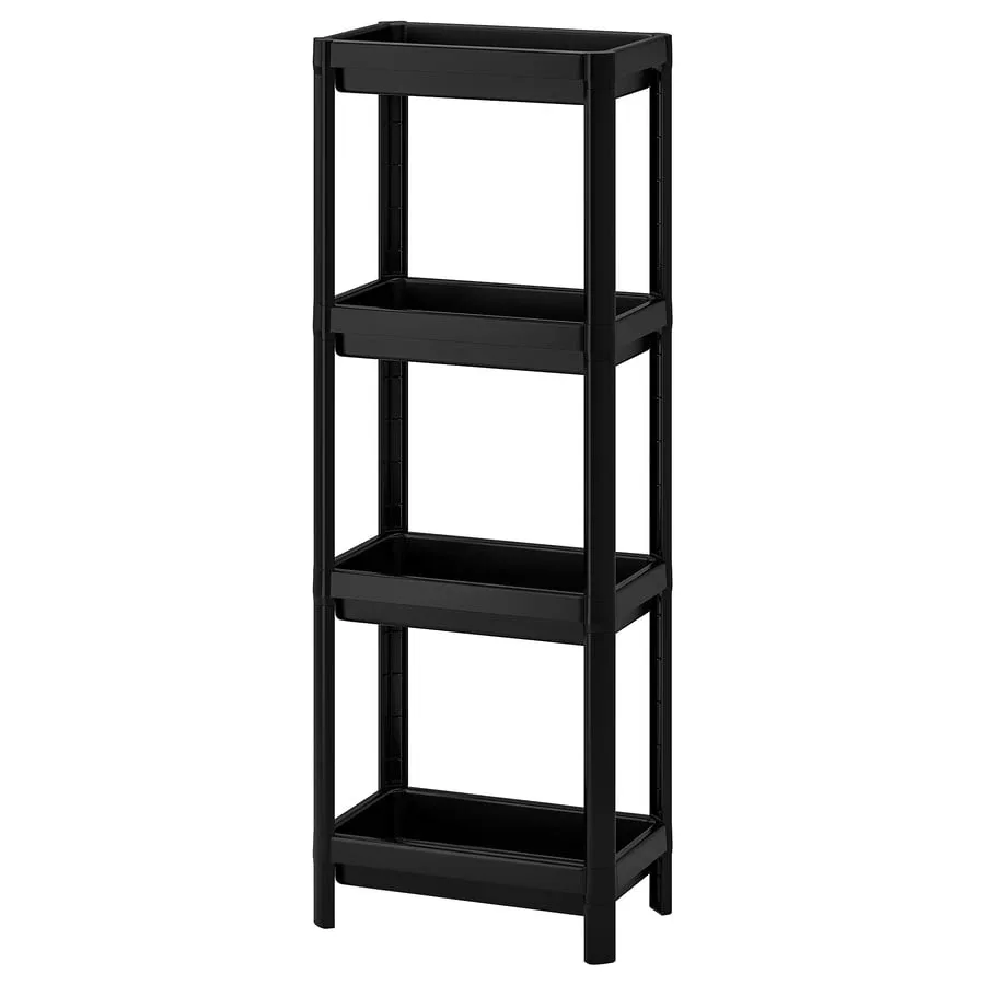 IKEA VESKEN Black Shelf Unit image indicator(2)