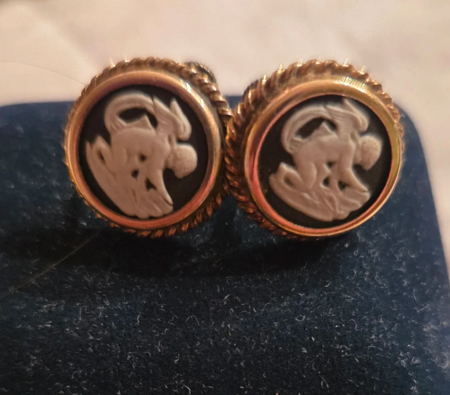 Vintage Cameo Screw-Back Earrings image indicator(2)