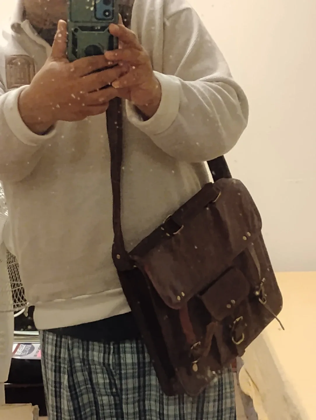 Leather Satchel Bag - Brown image indicator(9)