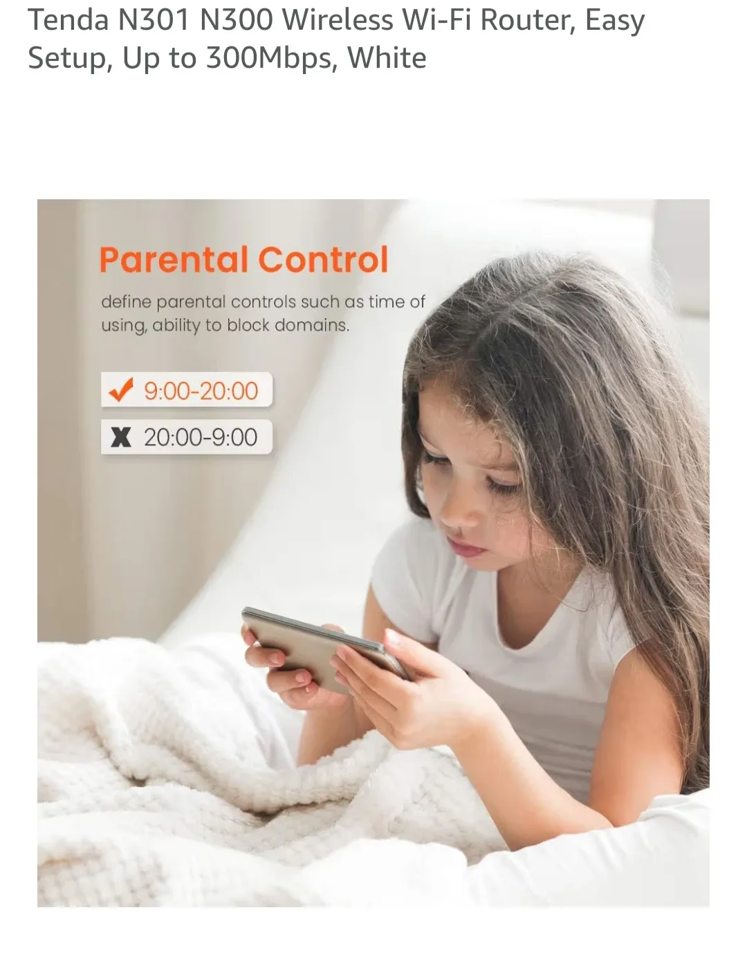 Tenda N301 N300 Wireless Wi-Fi Router, Easy Setup, Up to 300Mbp image indicator(5)