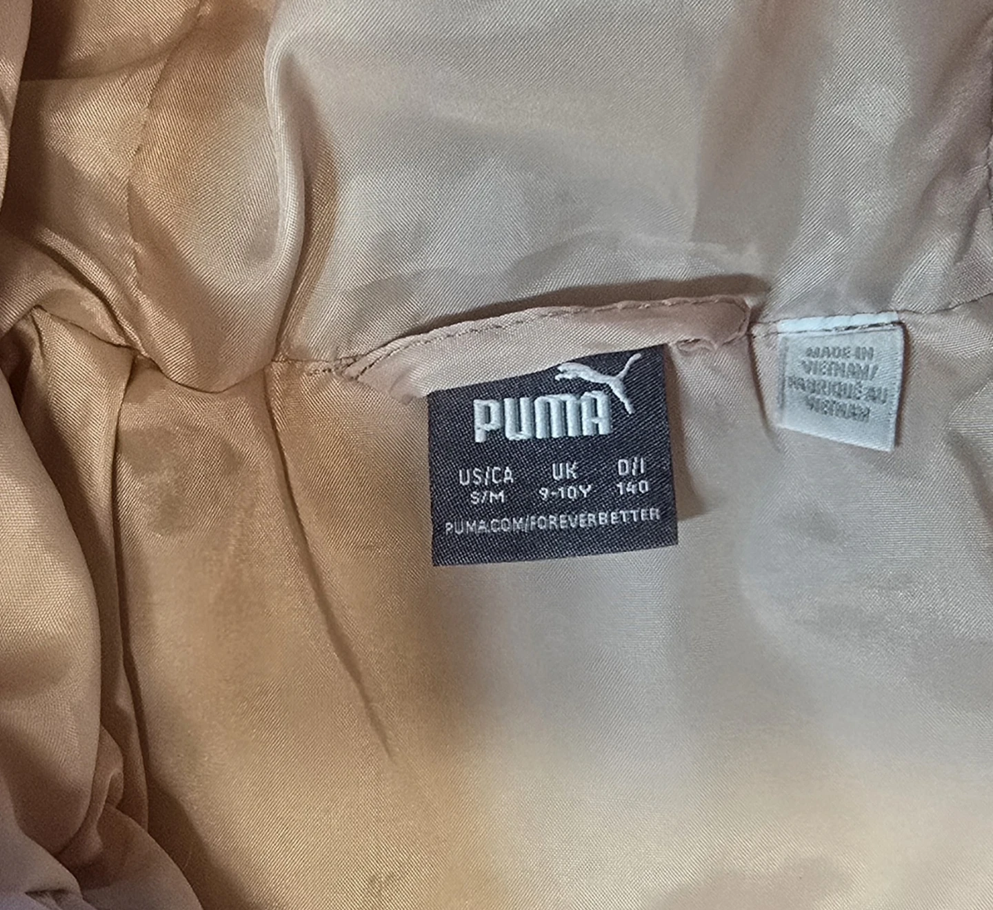 Puma Puffer Jacket - Size S/M - Light Pink - photo 3