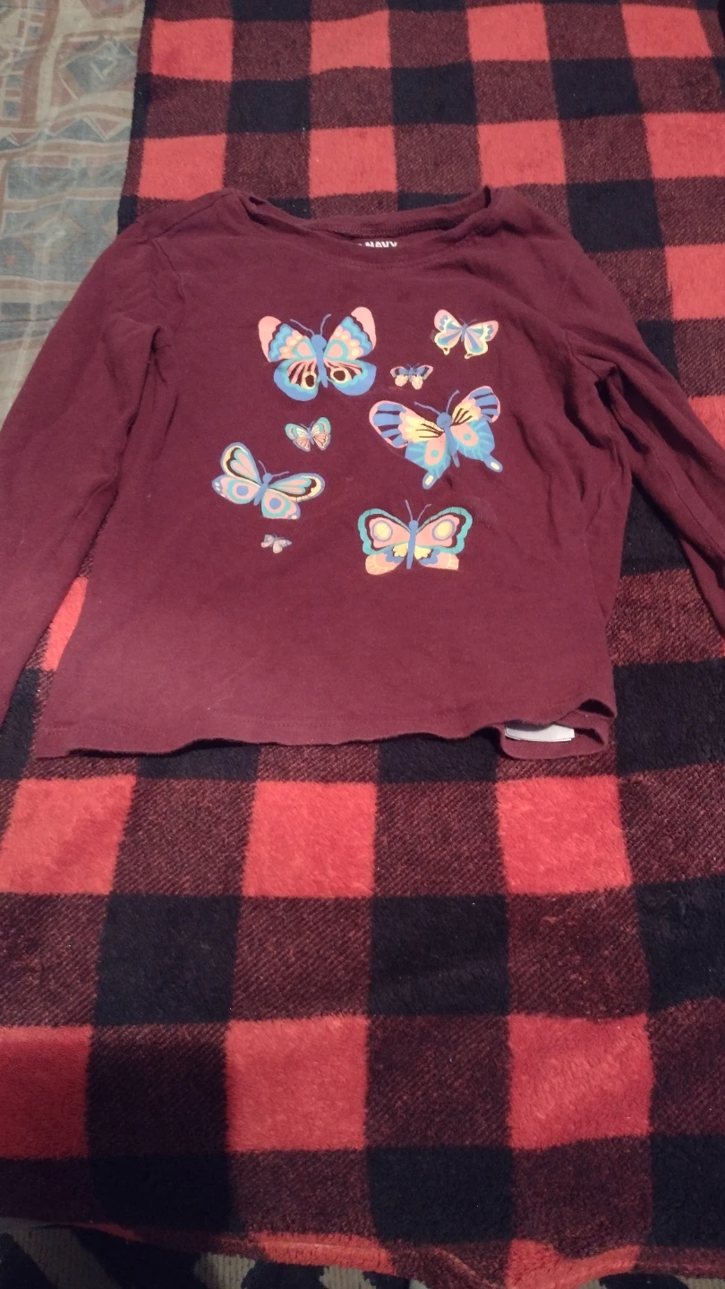 Old Navy Girls Long Sleeve Butterfly Shirt - Size 3T